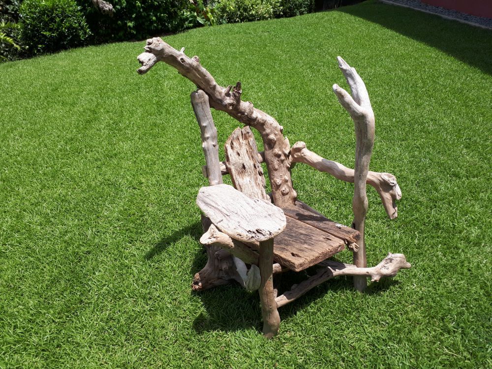 Driftwood Art Chair: Crazy Baby